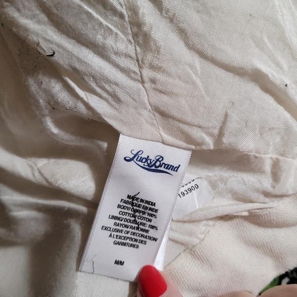 Lucky Brand Red and White Patterned Blazer - Picture 12 of 13